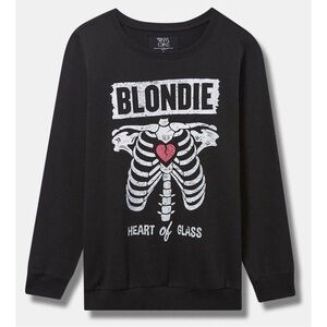 VINYL ICONS Blondie Heart of Glass Skeleton Crewneck Sweatshirt M NWT